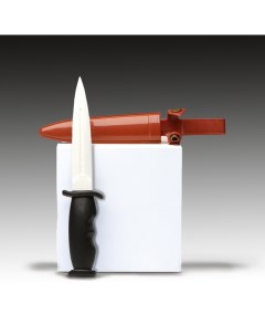 Нож тренировочный с ножнами резиновый 24 см Nobrand