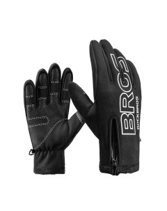 Велоперчатки Guider размер M черные длинные пальцы флис Rockbros