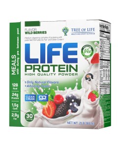 Протеин сывороточный и изолят Life Protein дикие ягоды 30 порций Tree of life