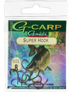 Рыболовные крючки G Carp Super 8 10 шт Gamakatsu