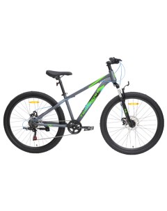 Горный MTB велосипед Tenet 26 disc 2024 рама 16 серый зеленый Tech team