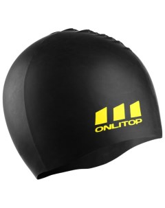 Шапочка для плавания силикон цвет черный обхват 54 60 см Onlitop