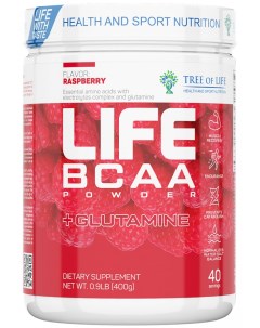 Аминокислоты LIFE BCAA Glutamine 400 г raspberry Tree of life