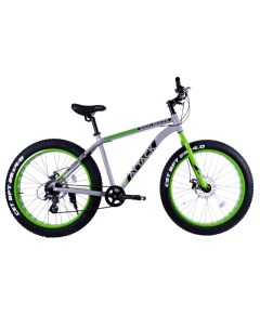 Велосипед фэтбайк Attack 26 2024 19 зеленый Tech team
