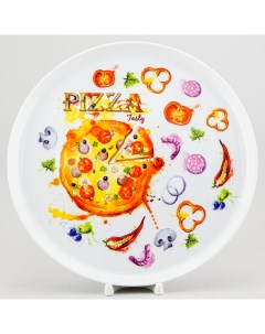 Блюдо сервировочное для пиццы фарфоровое 310 мм Добруш Пицца Добрушский фарфоровый завод