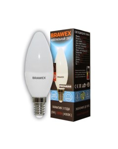 Светодиодная лампа свеча 7Вт 4000К B35 Е14 0707G B35 7N Brawex