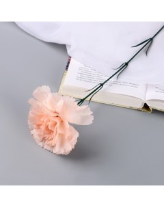 Цветы искусственные Гвоздика экстра галант d 8 см 49 см персиковый 20 шт Nobrand