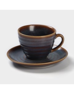 Чайная пара фарфоровая Garland 2 предмета чашка 200 мл блюдце d 14 2 см цвет Magistro