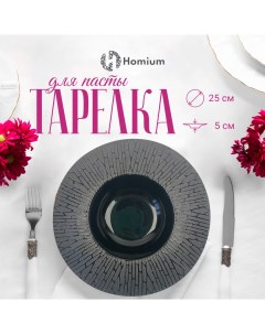 Тарелка обеденная Bohemia D25см черный Homium