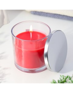 Свеча ароматическая в стакане Sweet Strawberry сладкая земляника 10х10 см Богатство аромата