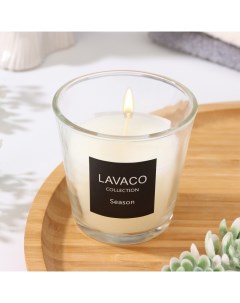 Свеча ароматическая в стакане Lavaco жасмин белая 7 5х7 5 см Nobrand