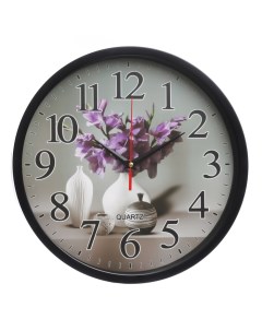 Часы настенные Цветы d 30 см плавный ход Nobrand