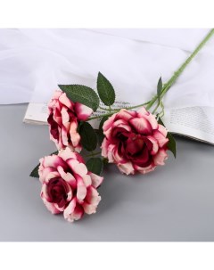 Цветы искусственные Роза Палома d 8 см 53 см темно сиреневый Poetry in flowers