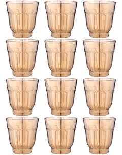 Набор стаканов для воды и виски Roman Гречишный мед стекло 12шт 250мл 194 929 Lefard