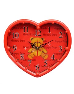 Часы настенные серия Интерьер Сердце плавный ход 22 5 х 19 см Nobrand