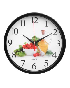Часы настенные серия Кухня Овощи и масло плавный ход d 26 5 см Nobrand