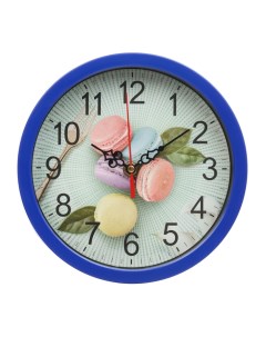 Часы настенные серия Кухня Десерт плавный ход d 20 см синие Nobrand
