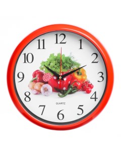 Часы настенные серия Кухня Овощи плавный ход d 26 5 см Nobrand