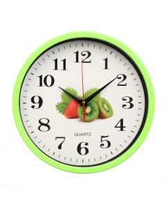 Часы настенные серия Кухня Киви и клубника плавный ход d 28 см Nobrand