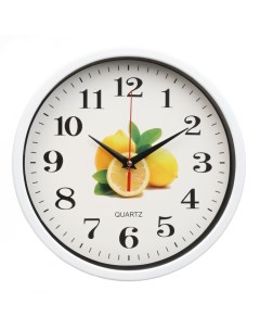 Часы настенные серия Кухня Лимоны плавный ход d 28 см Nobrand