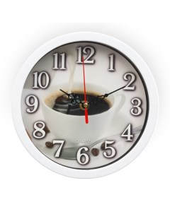 Часы настенные серия Кухня Чашка кофе плавный ход d 20 см Nobrand