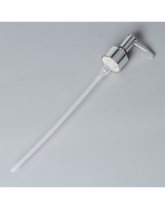 Помпа для дозатора пластик диаметр резьбы 28 мм длина палочки 20 см цвет серебристый Nobrand
