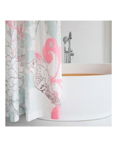 Штора для ванной Birds 180 х 180 см розовая Ag concept