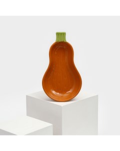 Тарелка керамическая Тыква глубокая темно оранжевая 25 5 см 1 сорт Иран Керамика ручной работы