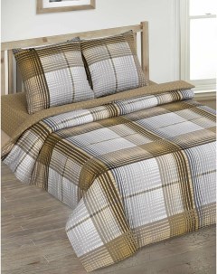 Комплект постельного белья Риальто 2 спальный поплин коричневый Арт-дизайн