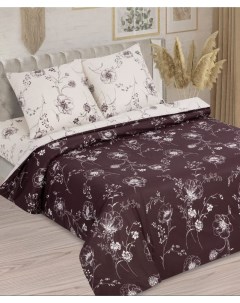 Комплект постельного белья Каролина семейный поплин бордовый Арт-дизайн