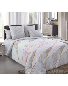 Комплект постельного белья Аттика перкаль полутораспальный серый Текс-дизайн