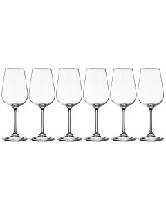 Набор бокалов для вина Dora strix стекло 6шт 360мл 669 284 Crystal bohemia