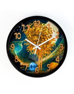 Часы настенные Деревья d 20 см плавный ход Nobrand