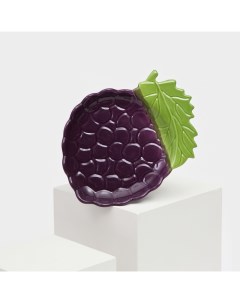 Тарелка керамическая Виноград плоская фиолетовая 23 5 см 1 сорт Иран Керамика ручной работы