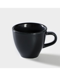Чашка фарфоровая кофейная Акварель 70 мл цвет черный Башкирский фарфор