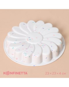 Форма силиконовая для выпечки Ромашка d 20 см внутренний диаметр 18 5 см Konfinetta