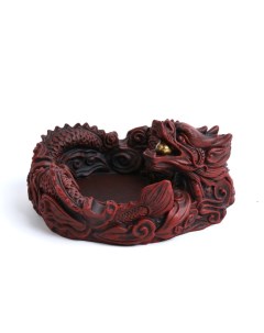 Пепельница Китайский дракон 12 4 х 13 7 х 7 6 см коричневая Nobrand