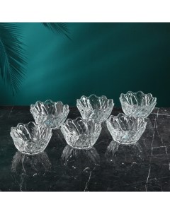 Набор стеклянных салатников Тойо 6 шт 200 мл Иран Авторское стекло