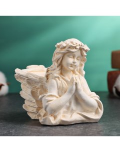 Подсвечник Молящийся ангел 10 5х7 5х9см позолота Хорошие сувениры