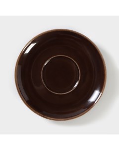 Блюдце фарфоровое Акварель d 14 5 см цвет коричневый Башкирский фарфор