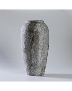 Ваза керамическая Ретро 18x33 5 см горло 10 см цвет серый Nobrand