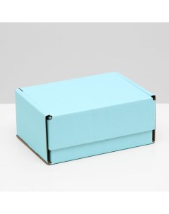 Коробка самосборная голубая 22 х 16 5 х 10 см 3 шт Nobrand