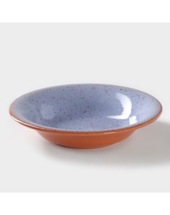 Тарелка глубокая ColorLife 500 мл d 22 см h 4 5 см цвет сиреневый Ломоносовская керамика
