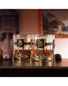 Набор бокалов для виски всадник в шкатулке Подарки от михалыча