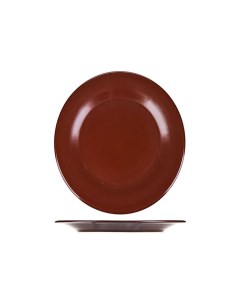 Тарелки обеденные 4 шт Шоколад 26 см темно коричневые Борисовская керамика