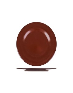 Тарелки десертные 4 шт Шоколад 20 см темно коричневые Борисовская керамика