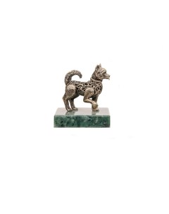 Статуэтка Ажурная собака на подставке 10835 Пятигорская бронза