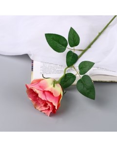 Цветы искусственные Роза чайная экстра d 7 см 44 см желто розовый 2 шт Poetry in flowers
