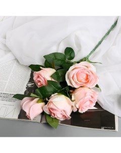 Цветы искусственные Роза Триза d 7 см 50 см розовый Poetry in flowers