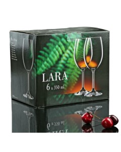 Набор бокалов для вина Лара 350 мл 6 шт Crystal bohemia